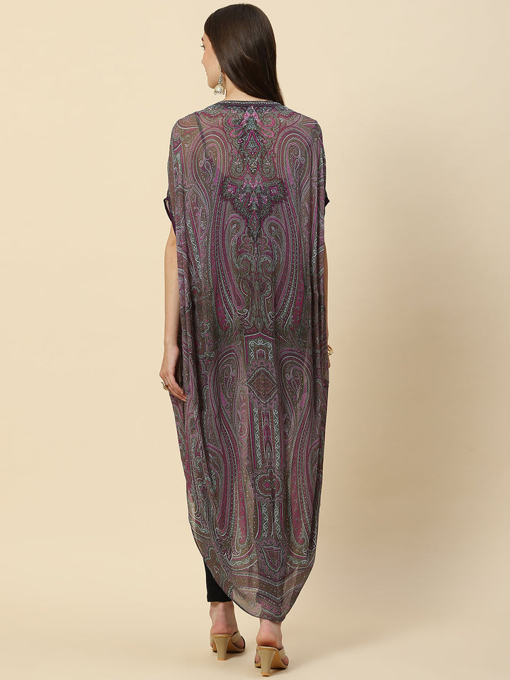 Digital Printed Georgette Kaftan Kurta