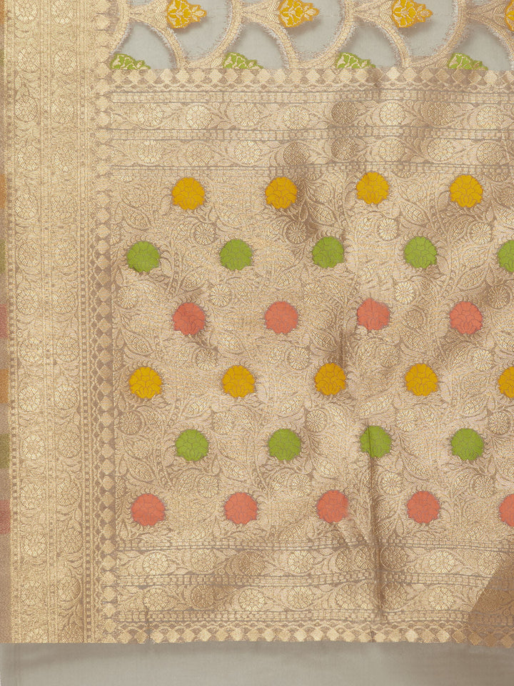 Zari Jaal Handloom Woven Saree