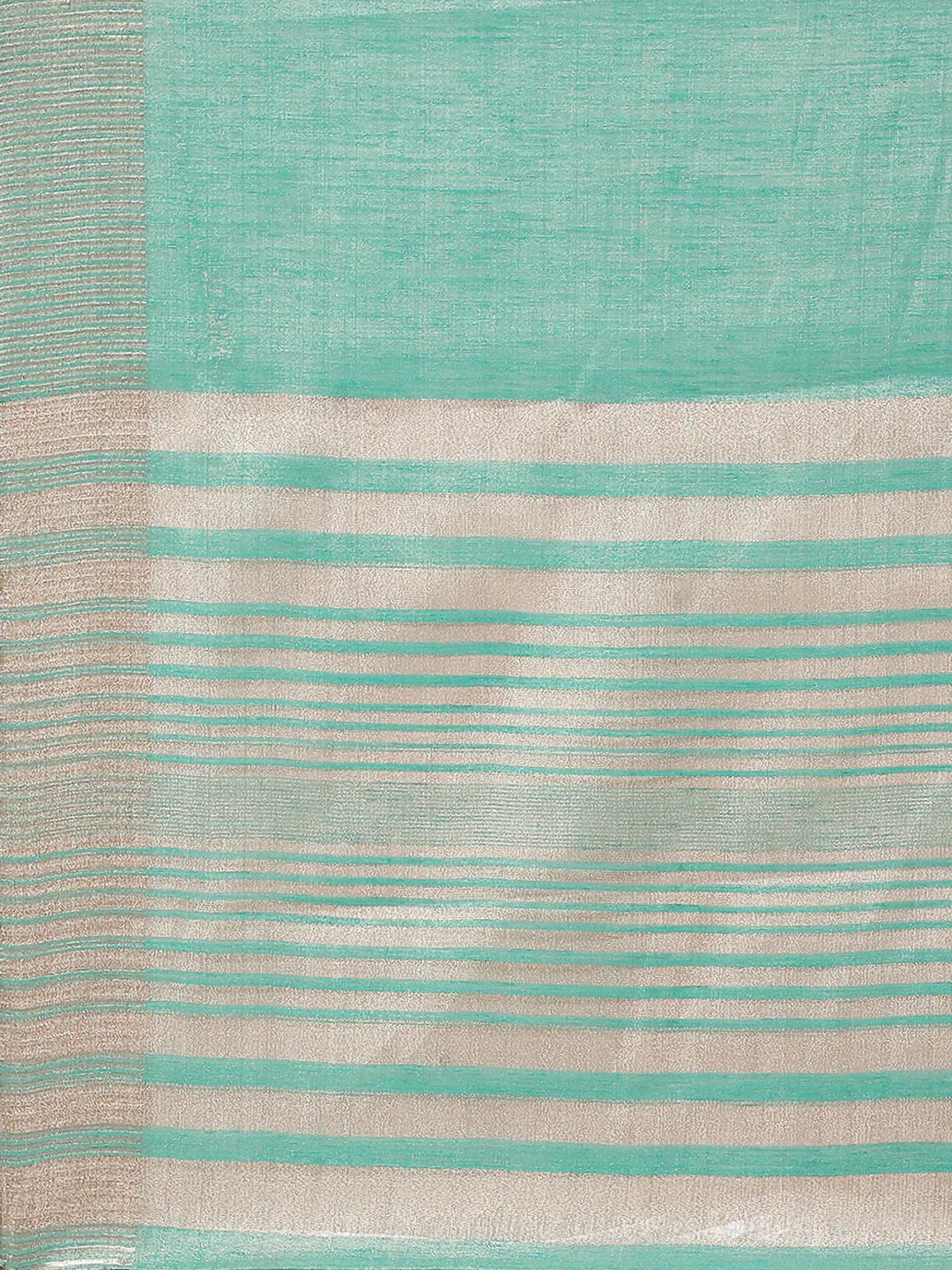 Plain Zari Border  Handloom Woven Saree