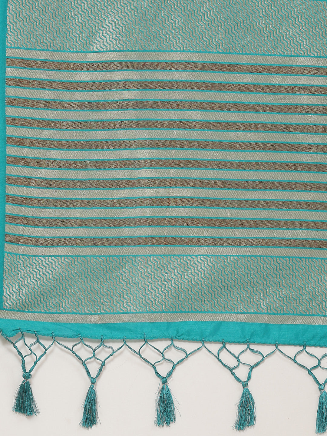 Plain Zari Border Handloom Woven Saree