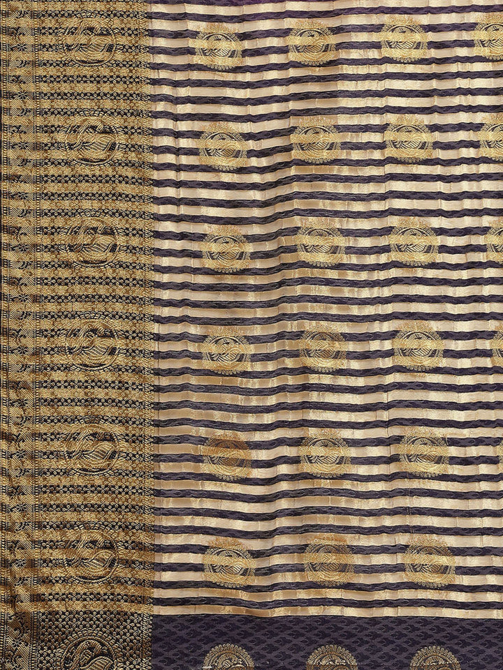 Zari Border Booti Art Handloom Woven Saree