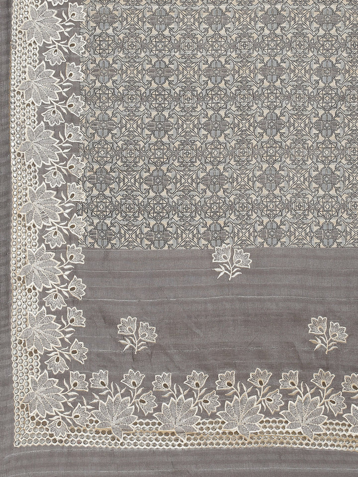 Traditional Print Tussar Saree