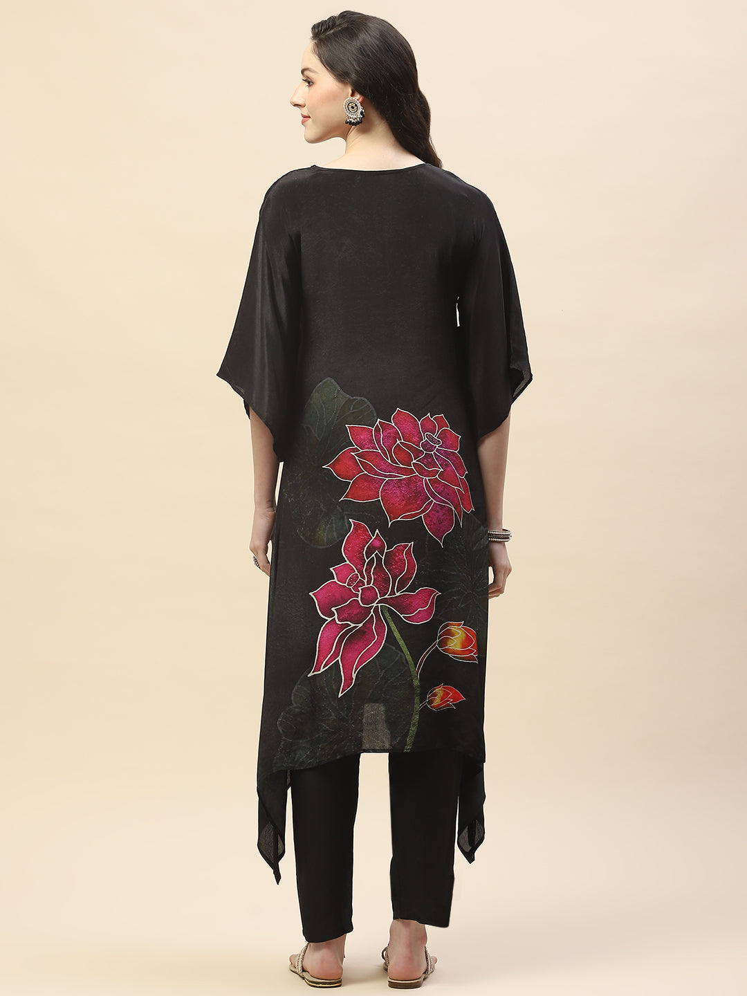 Printed Crepe Kurta With Pants