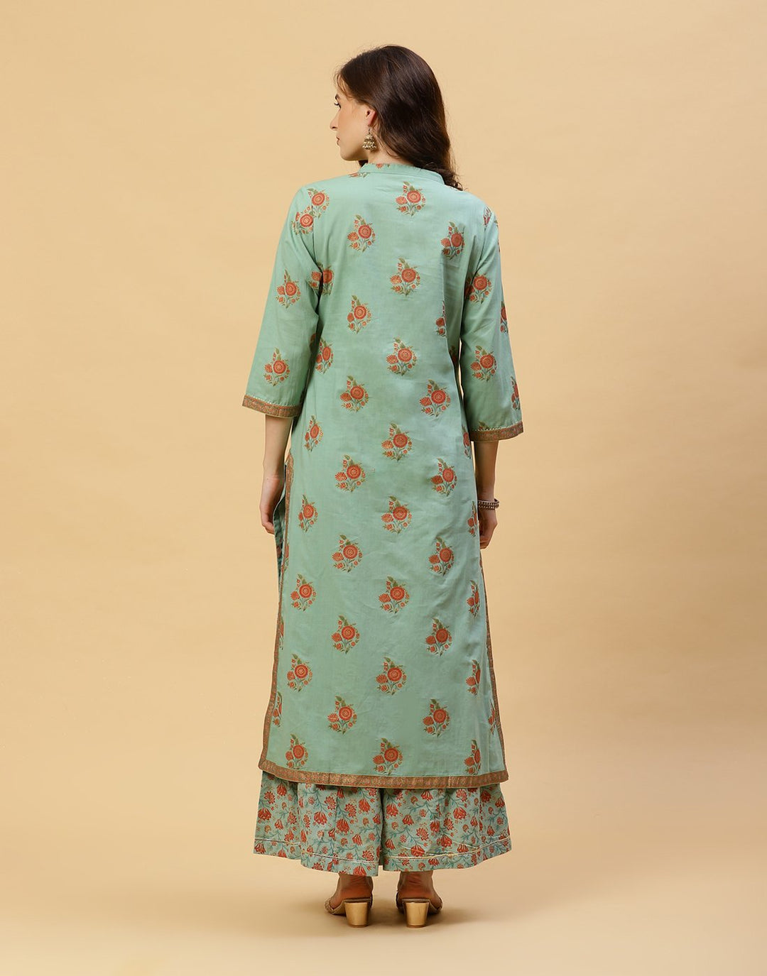 Printed Cotton Kurti With Plazzo