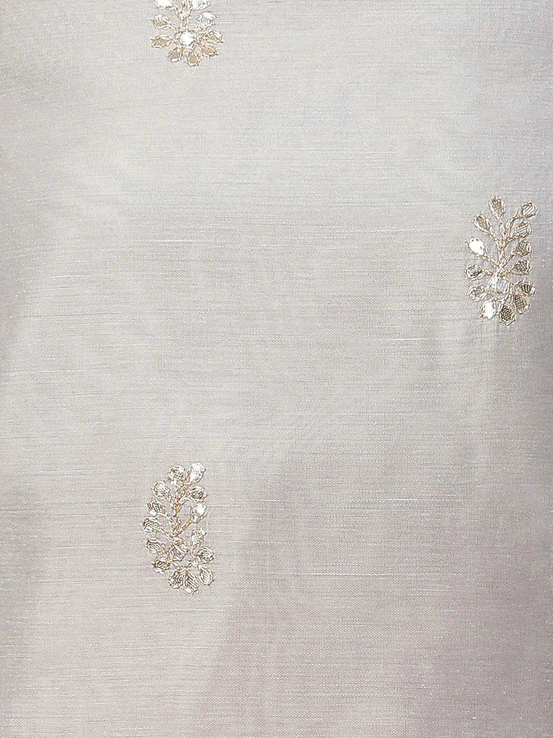 Embroidered Chanderi Unstitched Suit Piece With Floral Dupatta