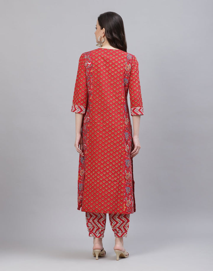 Printed Cotton Kurti With Pant
