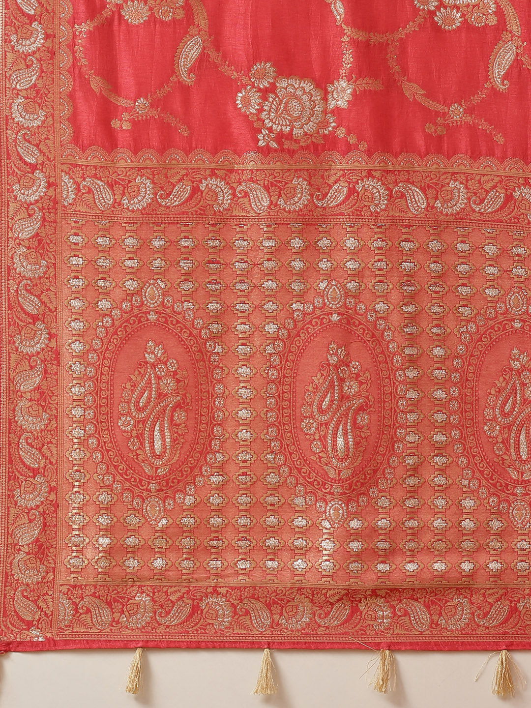 Zari Jaal Banarasi Woven Saree