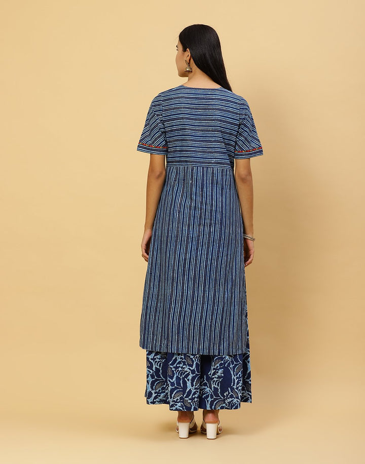 Printed Cotton Kurti With Palazzo