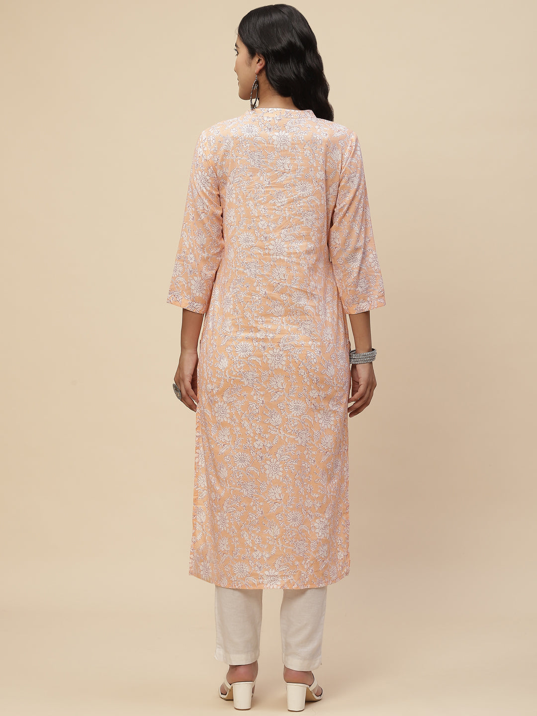 Floral Printed Cotton Kurta