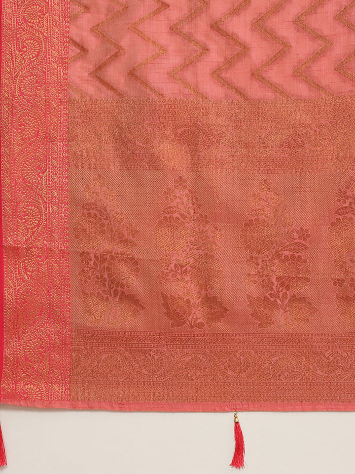 Zari Jaal Handloom Woven Saree