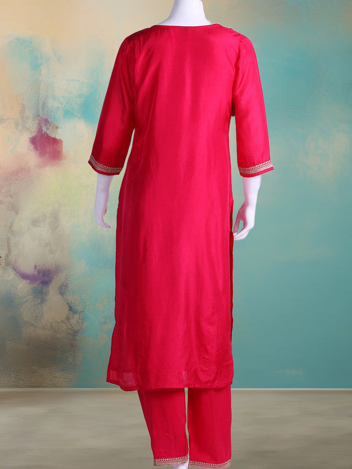 Embroidered Banarasi Kurta With Pant &amp; Dupatta