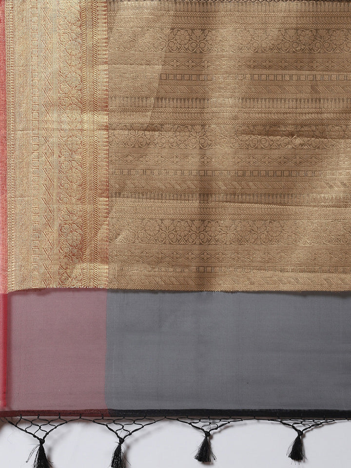 Resham Jaal Cotton Woven Saree