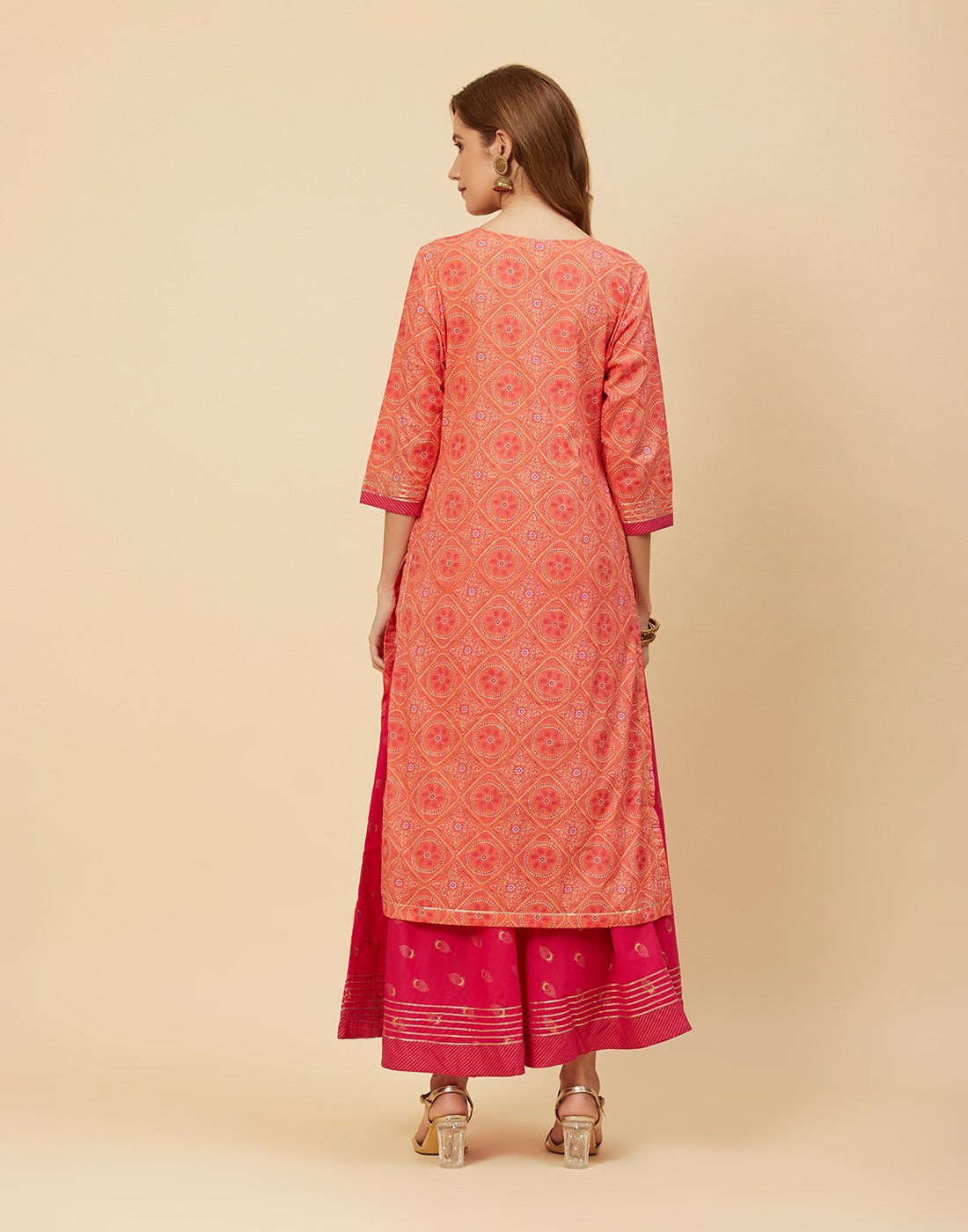 Embroidered Cotton Kurti With Palazzo