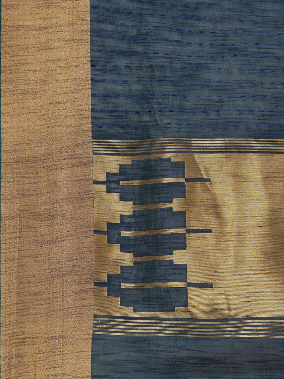 Plain Zari Border Handloom Woven Saree