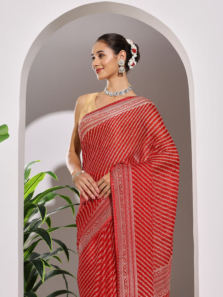 Lehriya Printed Georgette Saree