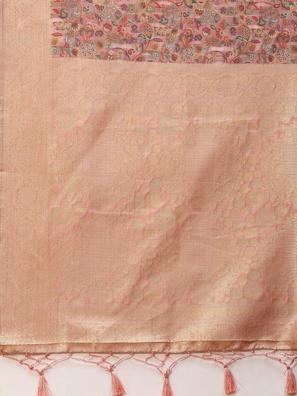 Floral Zari Jaal Handloom Woven Saree