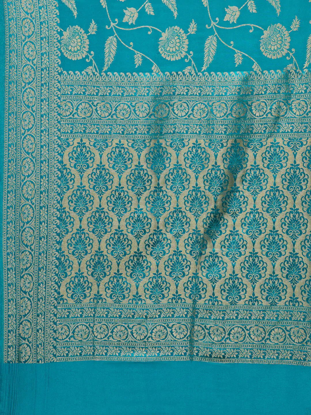 Floral Zari Jaal Handloom Woven Saree