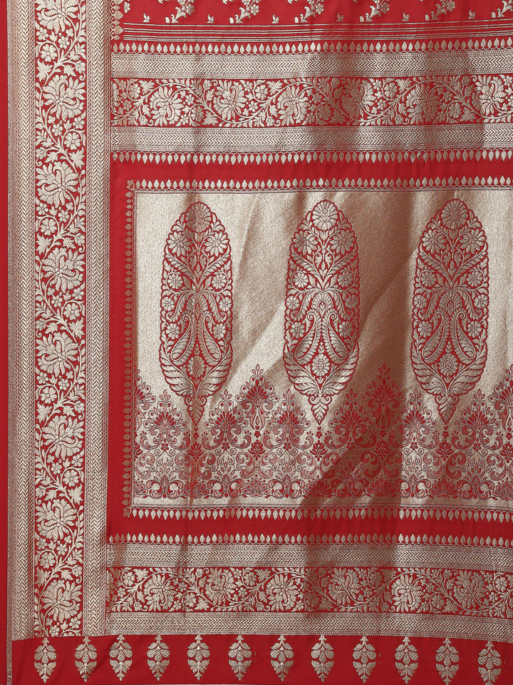 Zari Jaal Banarasi Woven Saree