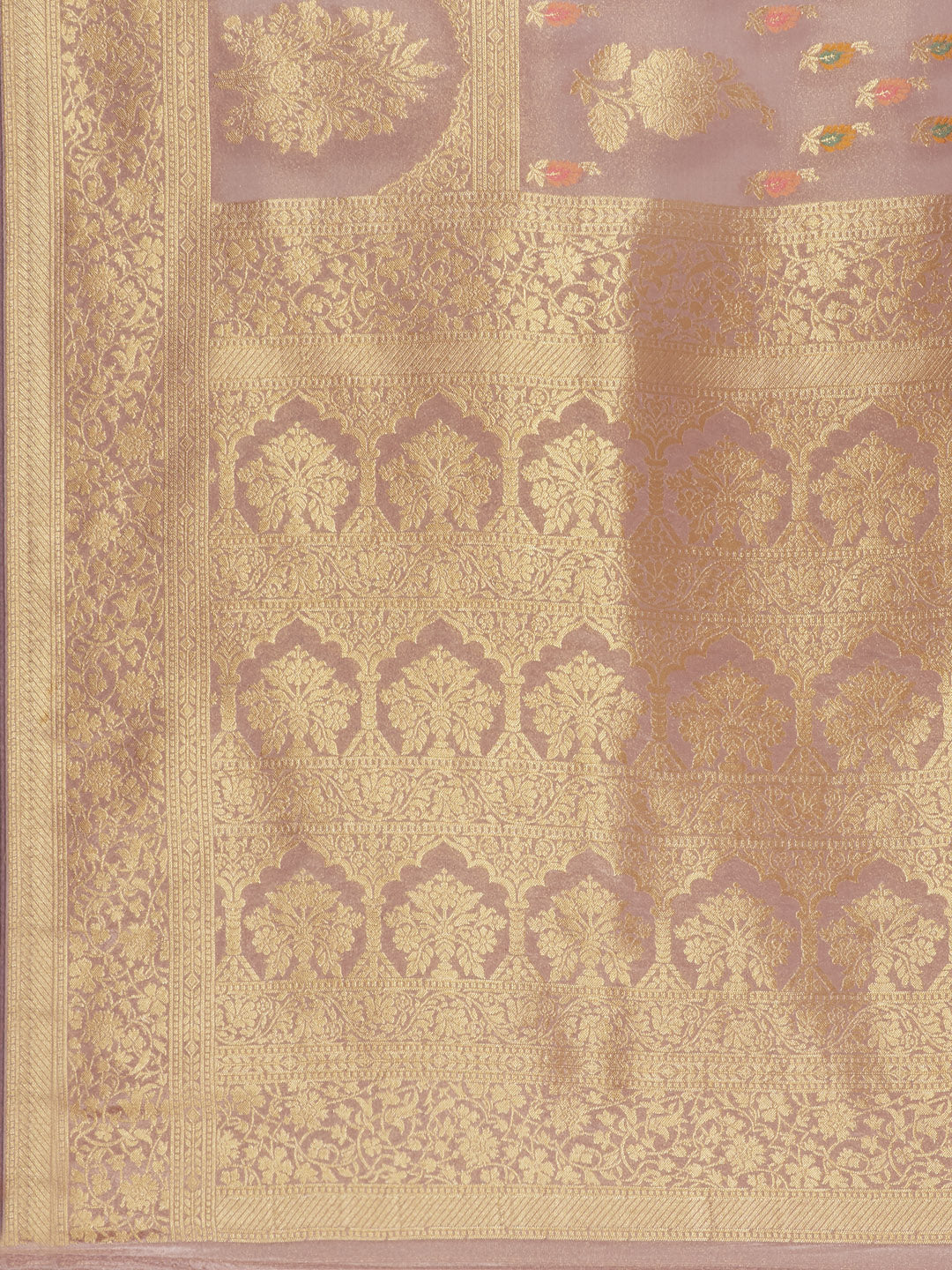 Zari Booti Organza Woven Saree