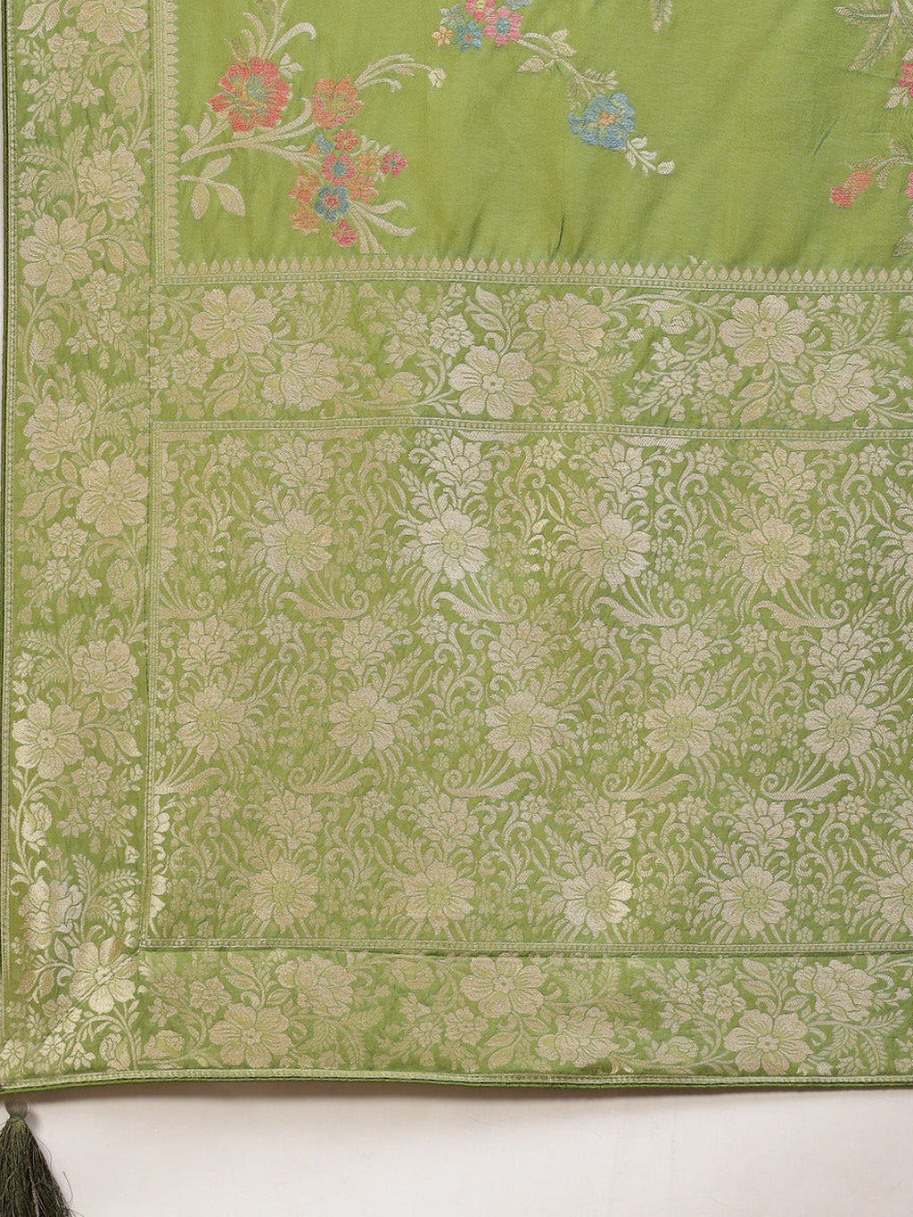 Floral Zari Jaal Handloom Woven Saree