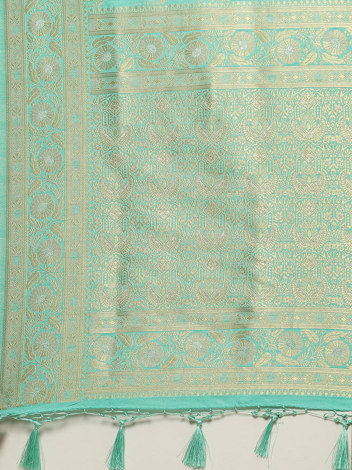 Zari Jaal Handloom Woven Saree