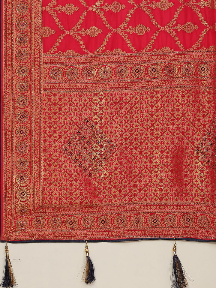 Resham Jaal Embroidered Banarasi Saree
