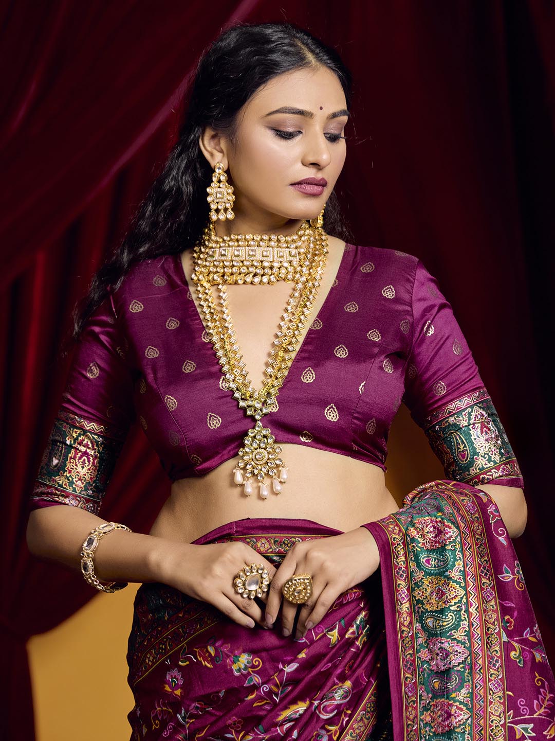 Digital Printed Art Crepe Saree