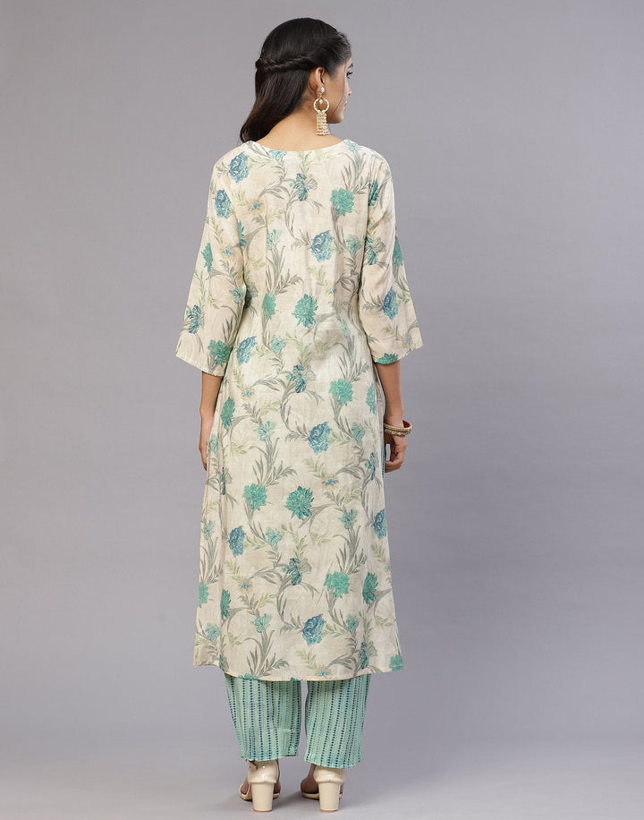 Cotton Printed Kurti Pant Set
