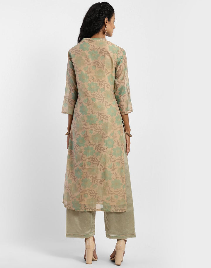 Cotton Chanderi Kurta with Plazzo