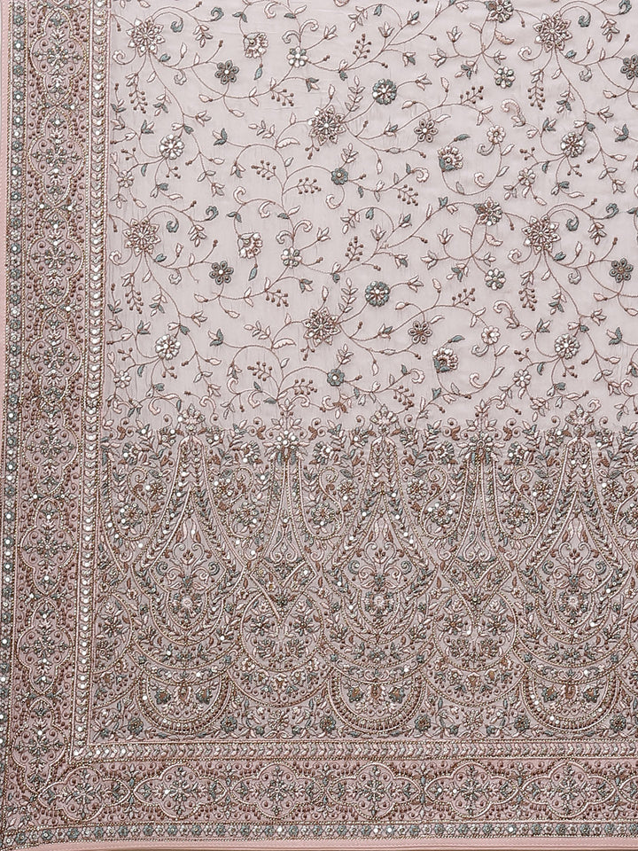 Resham Jaal Organza Embroidered Saree