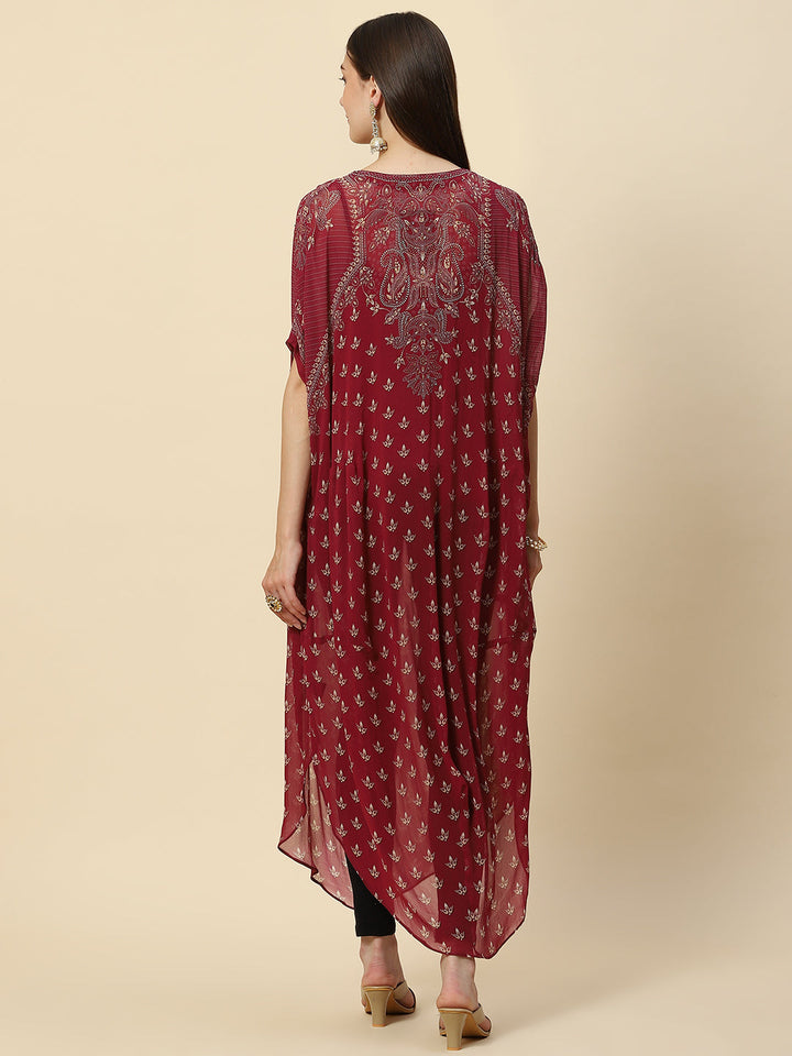 Digital Printed Georgette Kaftan Kurta