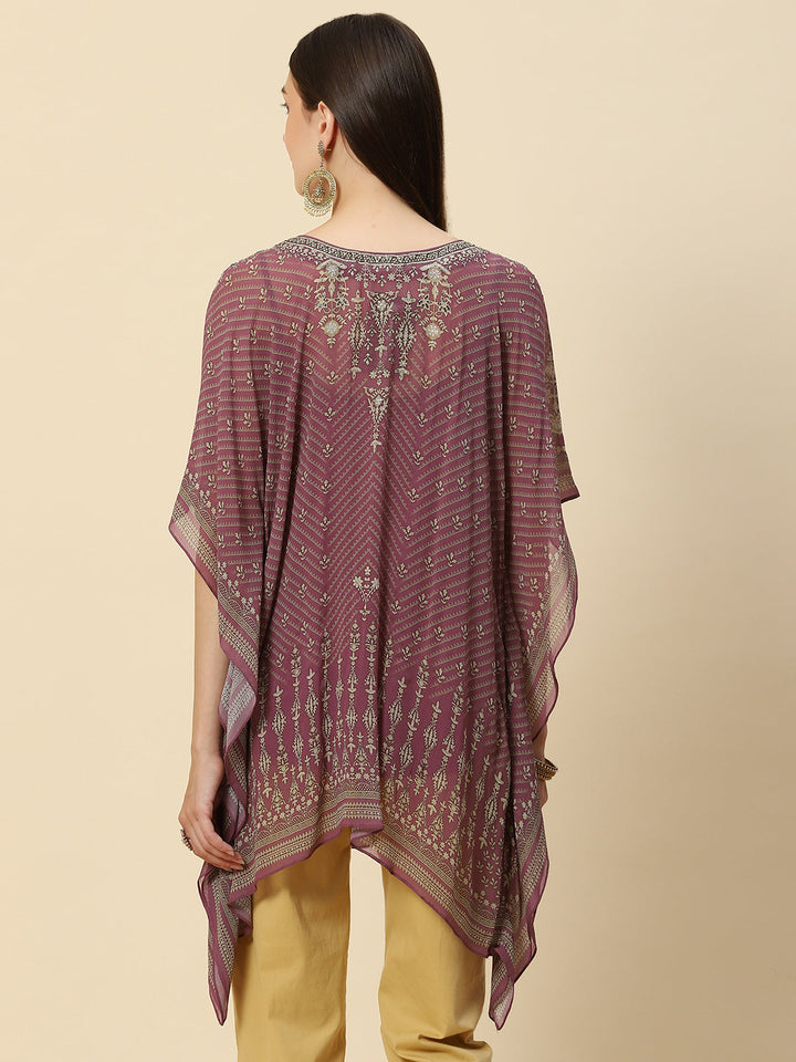 Digital Printed Georgette Kaftan Kurta