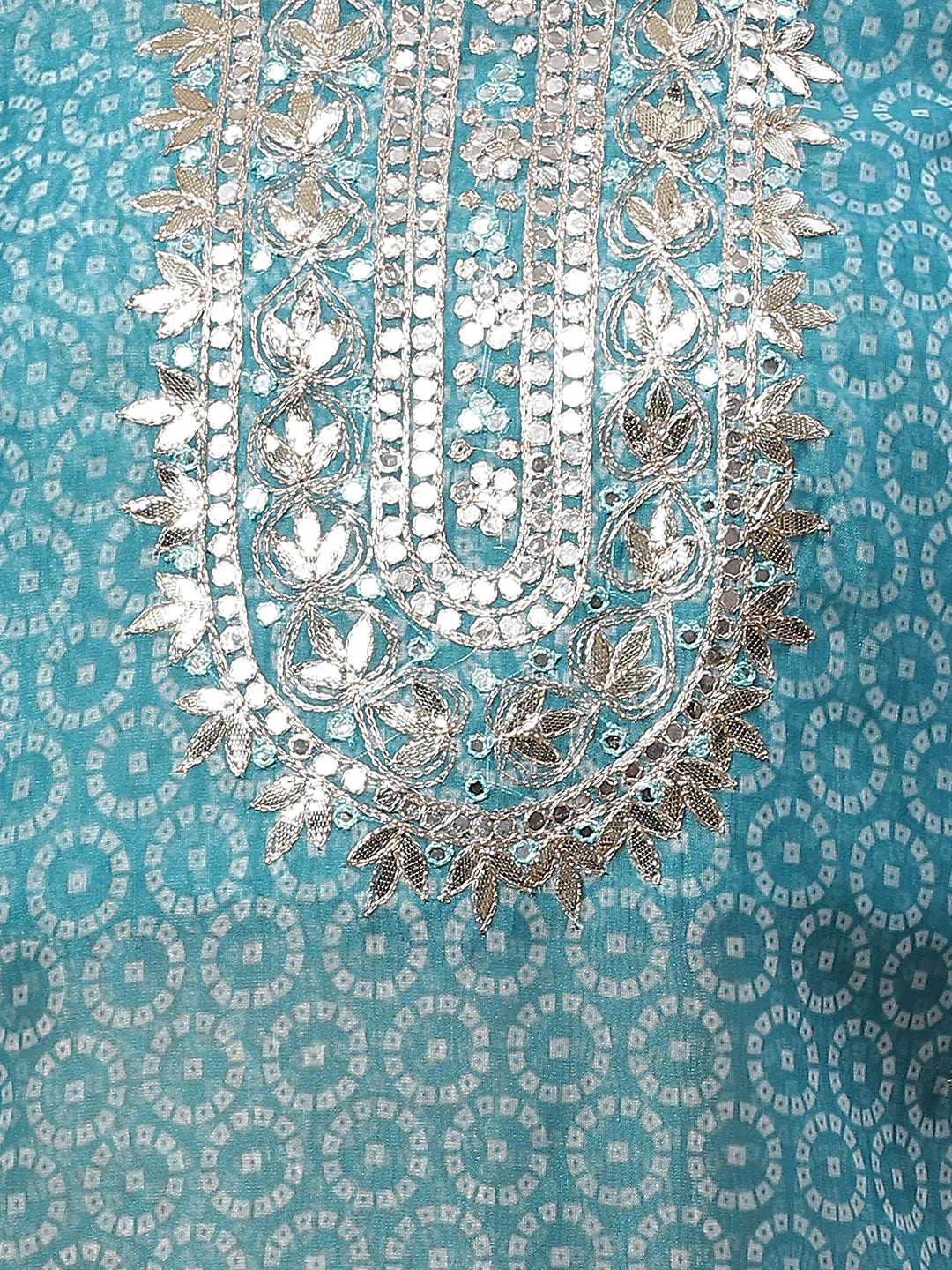 Bandhani Printed Organza Unstitched Suit Piece With Dupatta
