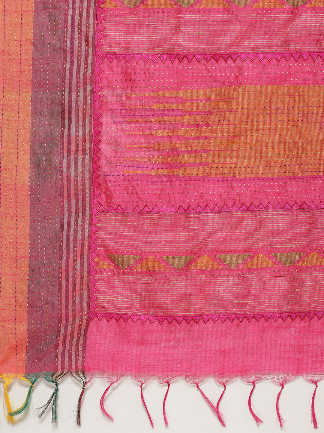 Kantha Work Tussar Saree