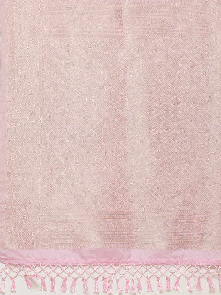 Floral Zari Jaal Woven Handloom Saree