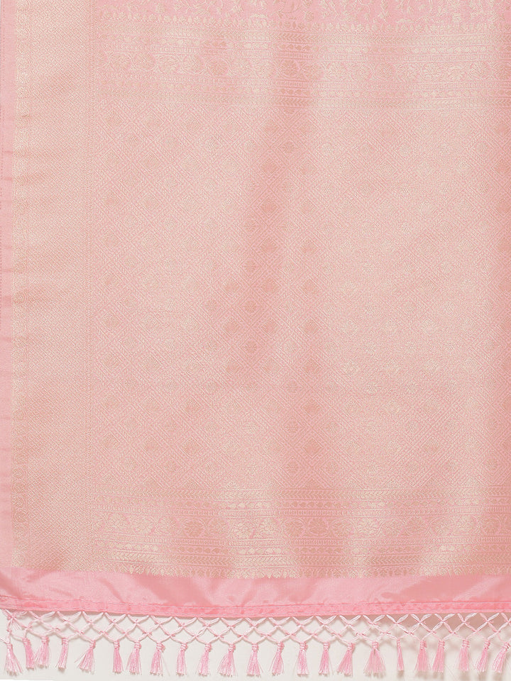 Floral Zari Jaal Woven Handloom Saree