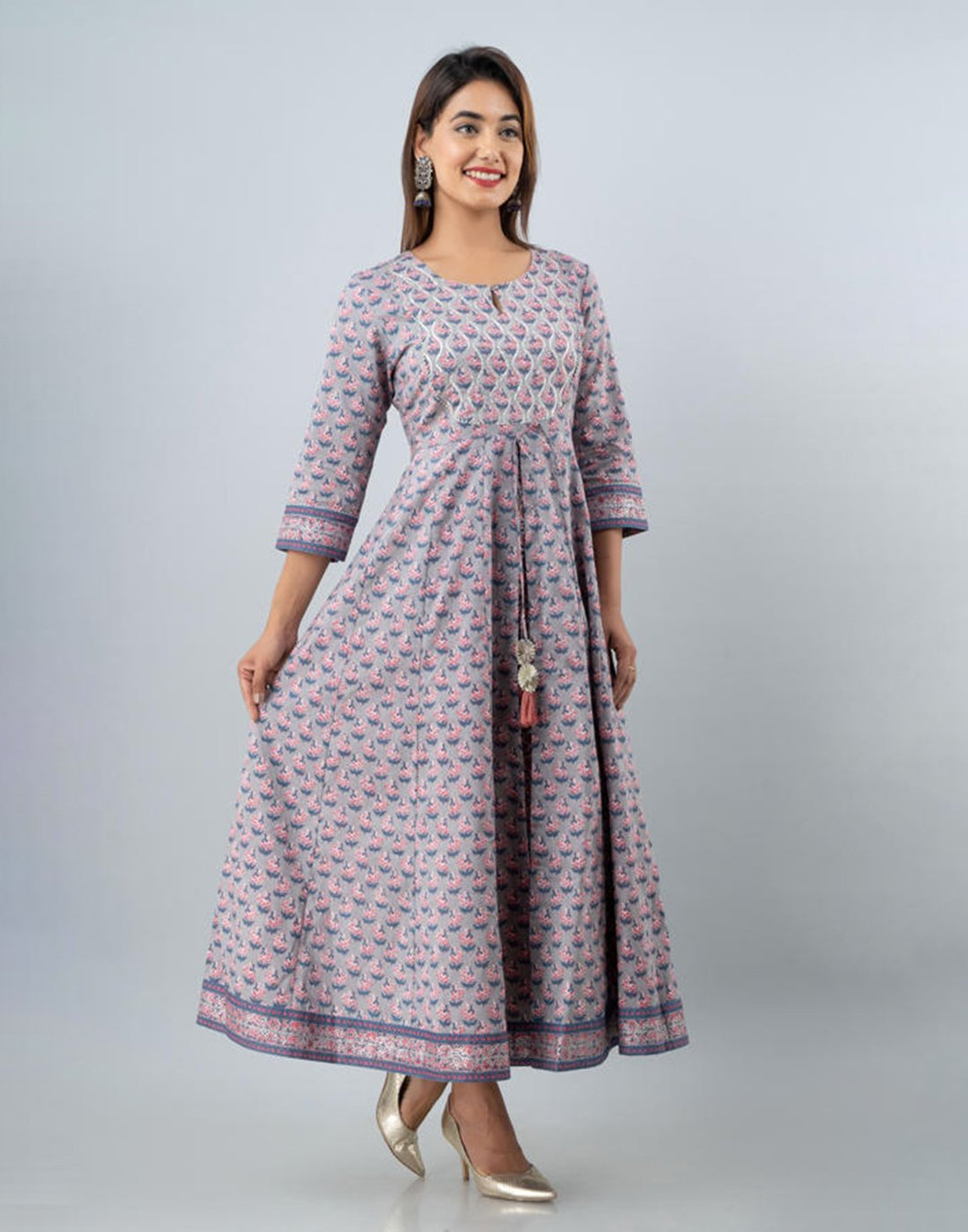 Printed Cotton Anarkali Kurti