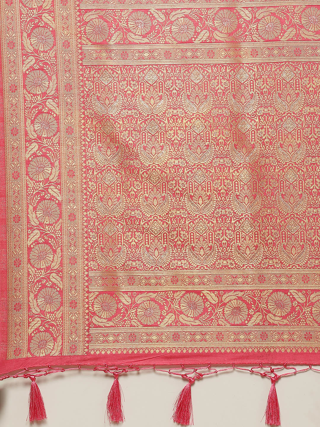 Zari Jaal Handloom Woven Saree