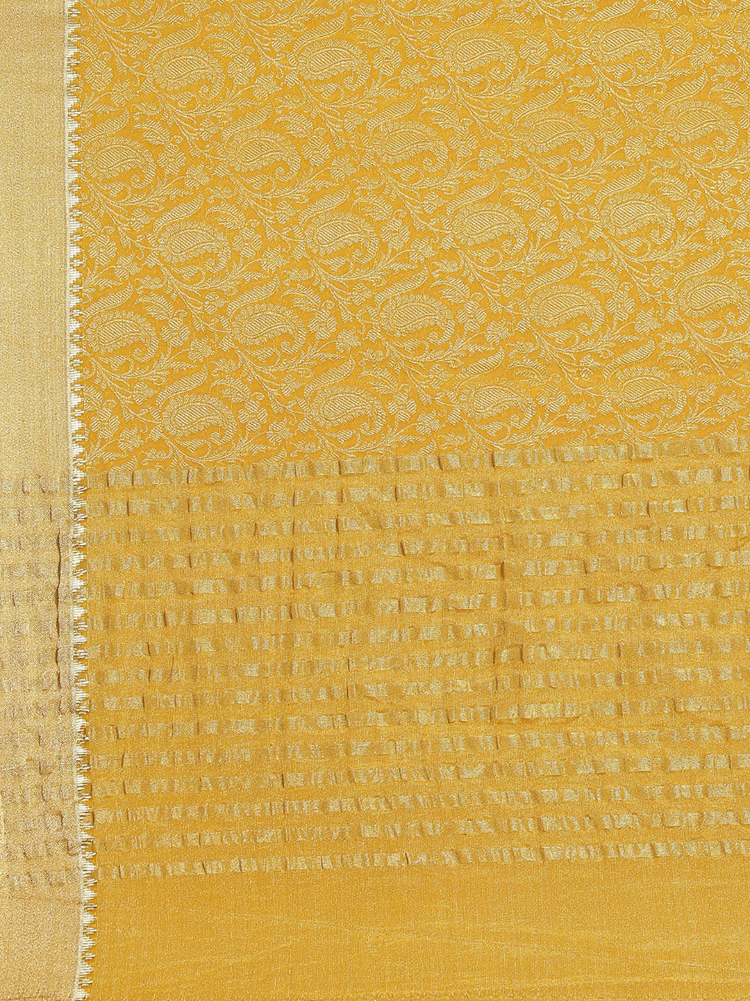 Brocade Zari Border Georgette Plain Saree