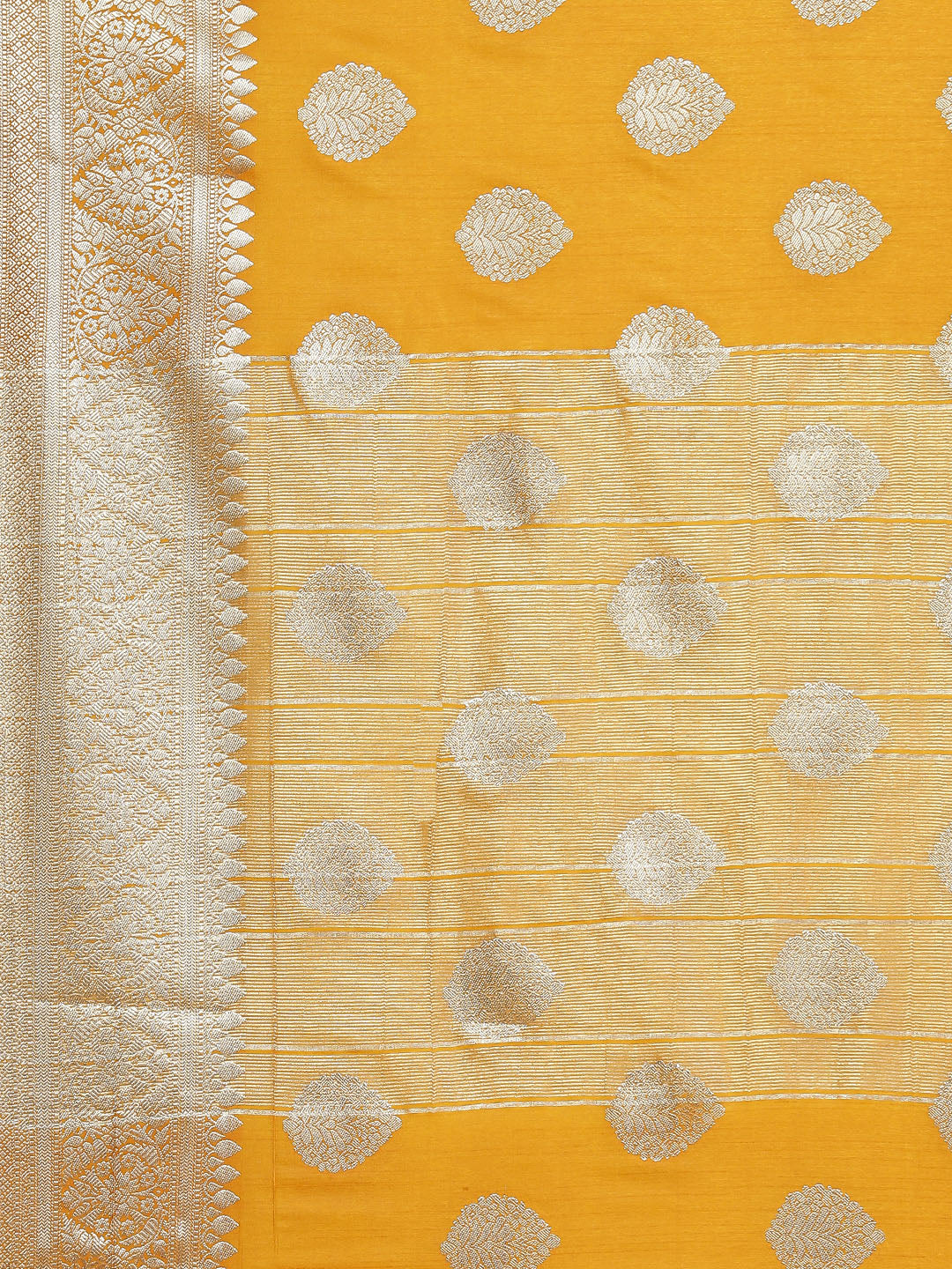Zari Border Booti Handloom Woven Saree