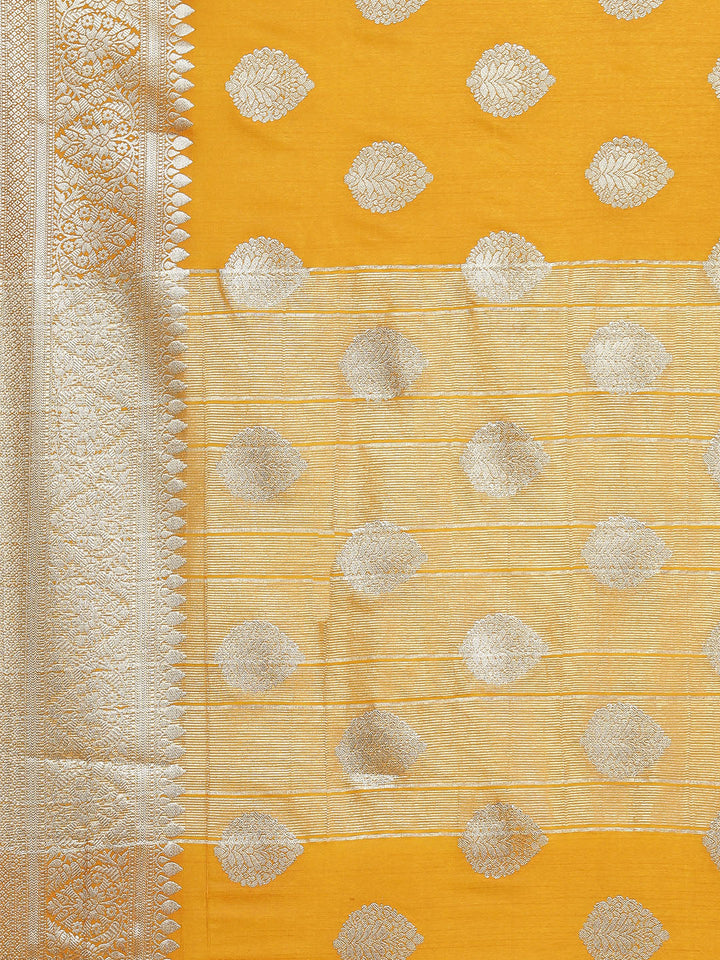 Zari Border Booti Handloom Woven Saree