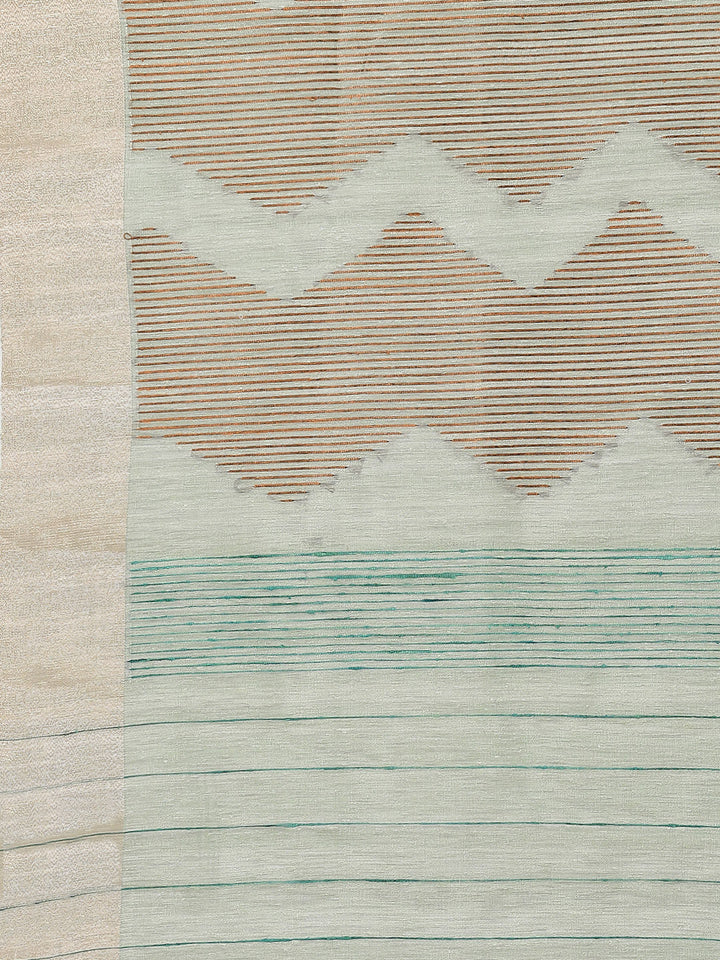 Plain Zari Border Woven Cotton Saree