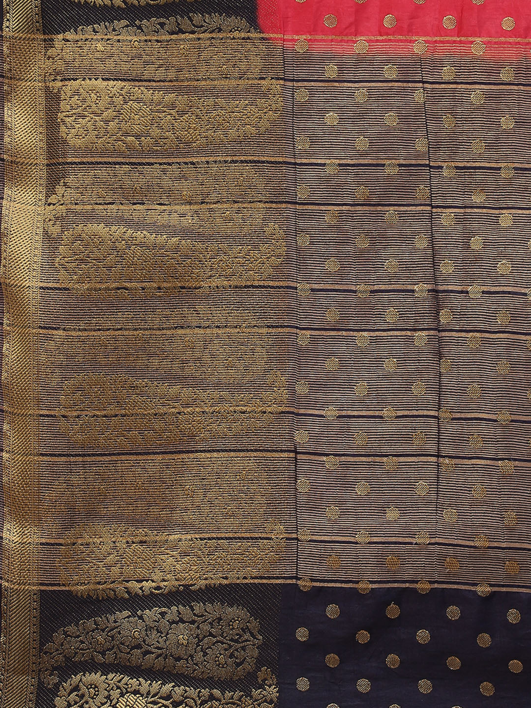 Zari Border Booti Art Handloom Woven Saree