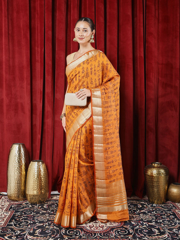 Digital Printed Art Silk Saree