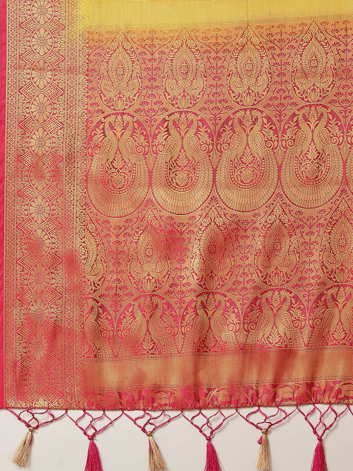 Zari Jaal Art Handloom Woven Saree