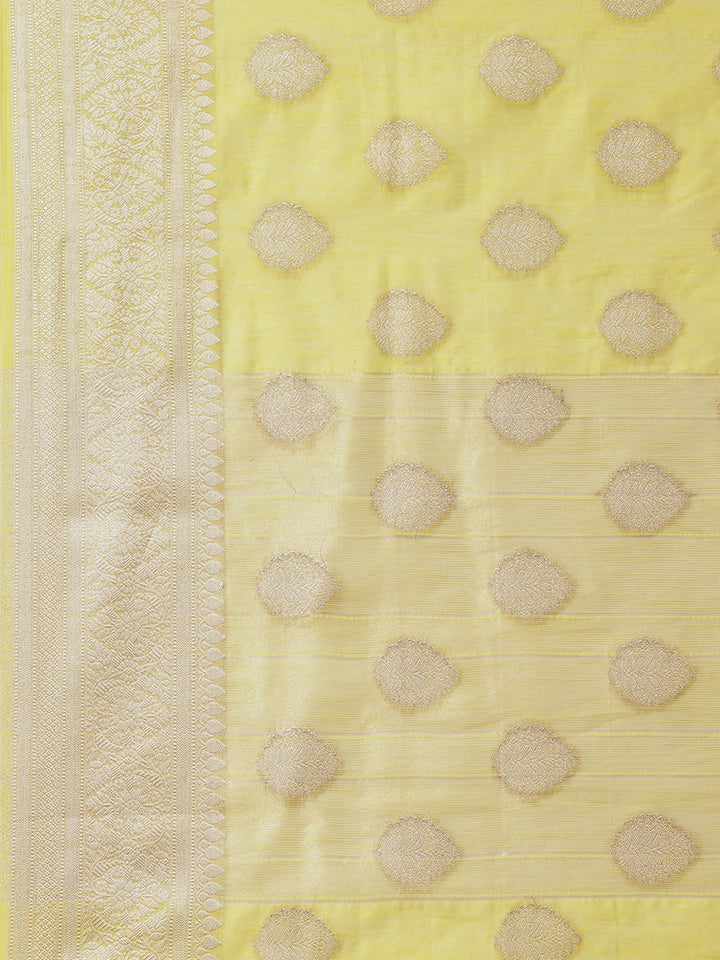 Zari Border Booti Art Handloom Woven Saree