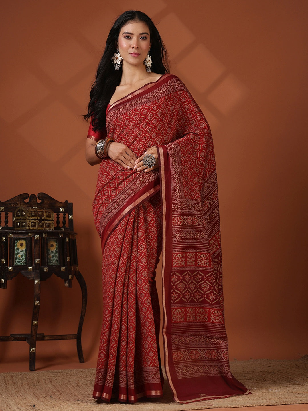 Digital Printed Art Silk Saree