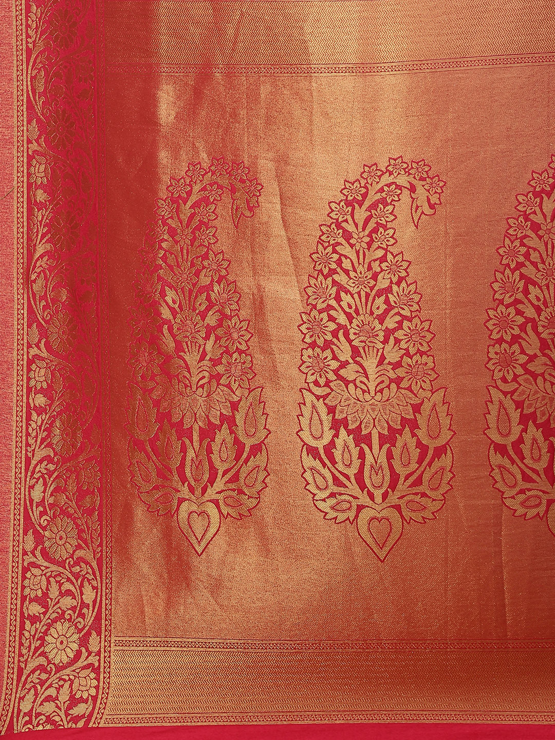 Brocade Zari Jaal Art Handloom Woven Saree