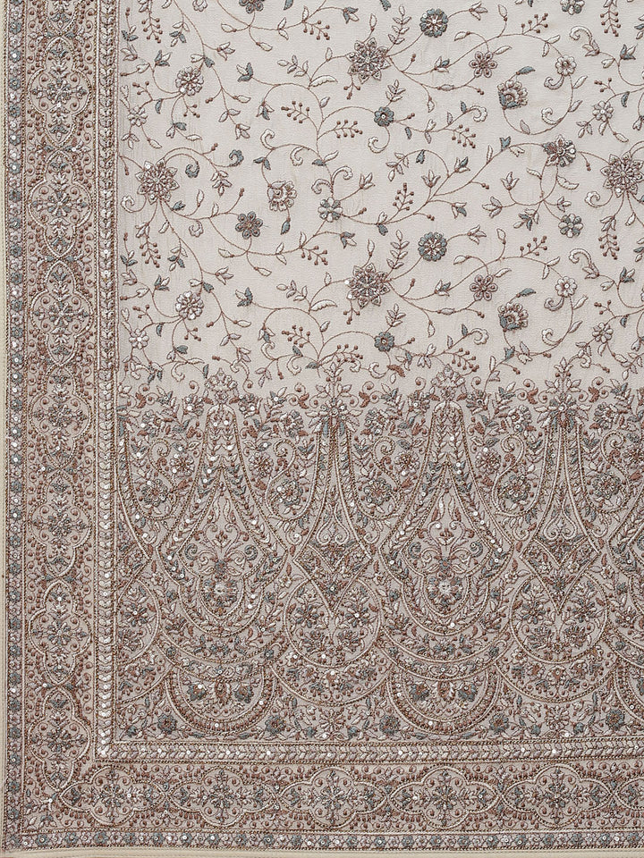 Resham Jaal Organza Embroidered Saree