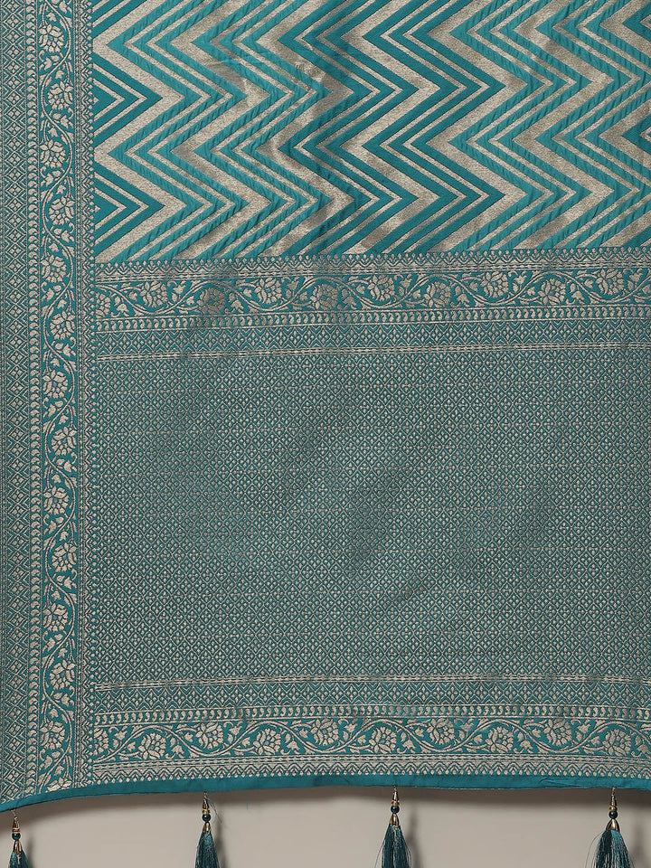 Zari Jaal Handloom Woven Saree